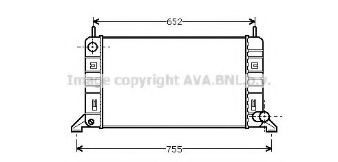 Радиатор охлаждения двигателя AVA FD2078