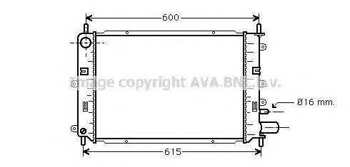 Радиатор охлаждения двигателя AVA FD2152