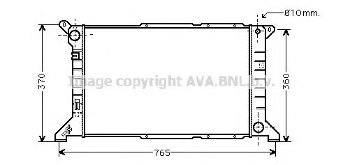 Радиатор охлаждения двигателя AVA FD2204