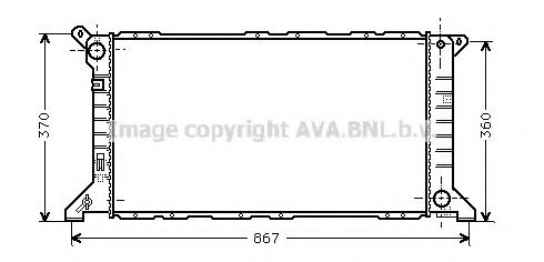 Радиатор охлаждения двигателя AVA FD2206