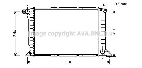 Радиатор охлаждения двигателя AVA FD2261