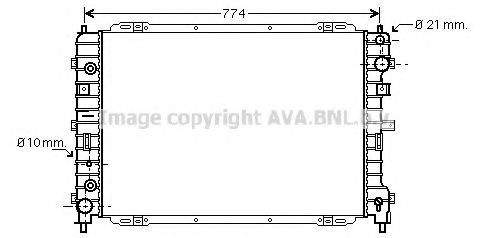 Радиатор охлаждения двигателя AVA FD2346
