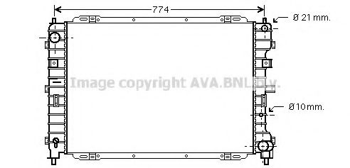Радиатор охлаждения двигателя AVA FD2375
