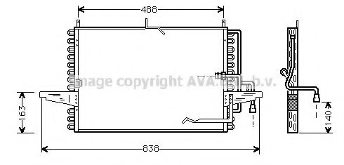 Радиатор кондиционера ava FD5213