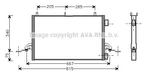 Радиатор кондиционера ava FD5242