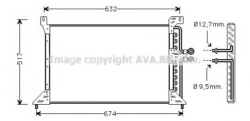 Радиатор кондиционера ava FD5243