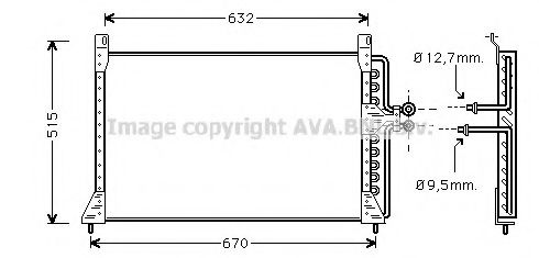 Радиатор кондиционера ava FD5250