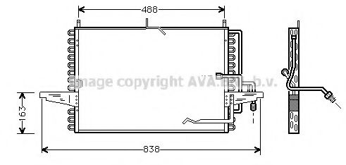 Радиатор кондиционера ava FD5253