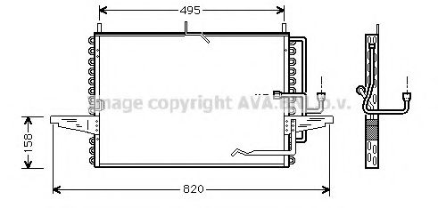 Радиатор кондиционера ava FD5255