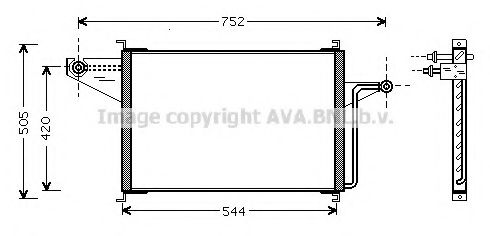 Радиатор кондиционера ava FD5305