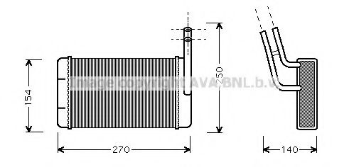 Радиатор печки AVA FD6132