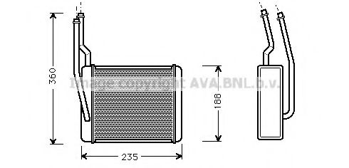 Радиатор печки AVA FD6272