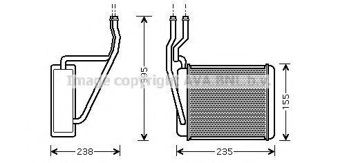 Радиатор печки AVA FD6329