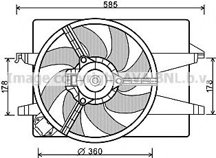 Вентилятор охлаждения двигателя AVA FD7553