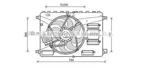 Вентилятор охлаждения двигателя AVA FD7554
