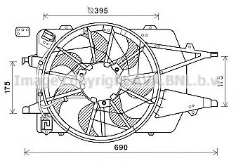 Вентилятор охлаждения двигателя AVA FD7577