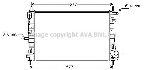 Радиатор охлаждения двигателя AVA FDA2338