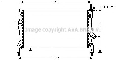 Радиатор охлаждения двигателя AVA FDA2405