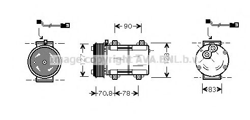 Компрессор кондиционера AVA FDAK281
