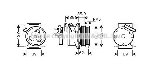 Компрессор кондиционера AVA FDK433