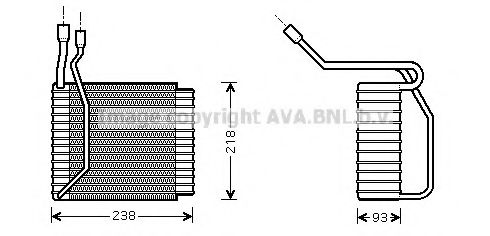 Испаритель кондиционера AVA FDV110