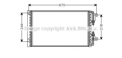 Радиатор кондиционера ava FT5157