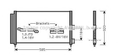 Радиатор кондиционера AVA FT5289D