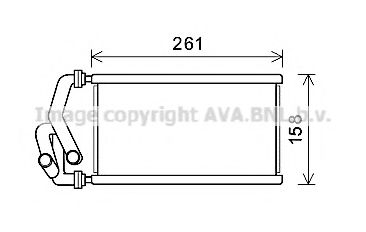 Радиатор печки AVA HDA6294