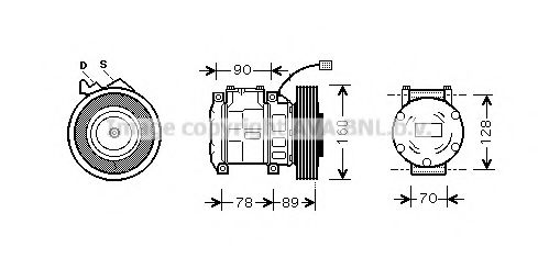 Компрессор кондиционера Honda/Acura 38810P1E999