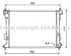 Радиатор охлаждения двигателя AVA HY2302