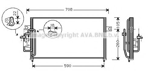Радиатор кондиционера AVA HY5059