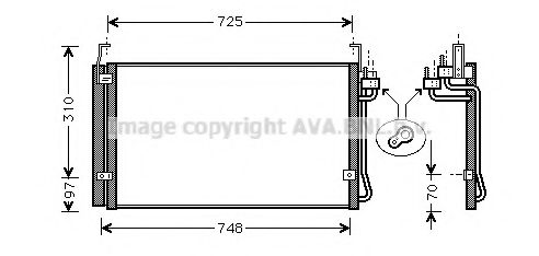 Радиатор кондиционера AVA HY5071D