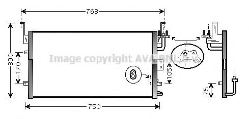 Радиатор кондиционера AVA HY5135