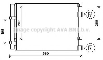 Радиатор кондиционера AVA HY5396D