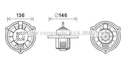 Вентилятор салона AVA HY8416