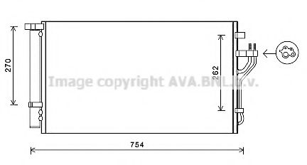 Радиатор кондиционера AVA HYA5279D
