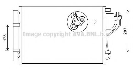 Радиатор кондиционера AVA HYA5308D