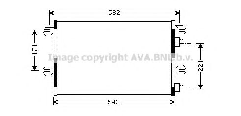 Радиатор кондиционера AVA IV5063