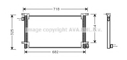 Радиатор кондиционера AVA IVA5044