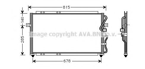 Радиатор кондиционера AVA KA5014