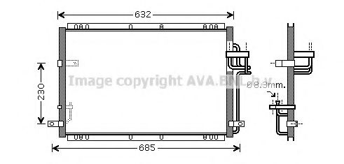 Радиатор кондиционера AVA KA5085