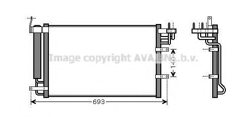 Радиатор кондиционера AVA KA5093D