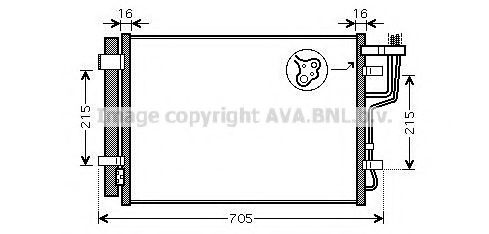 Радиатор кондиционера AVA KA5102D
