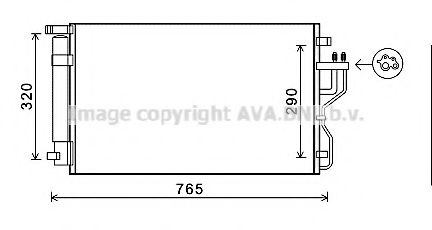 Радиатор кондиционера AVA KA5153D