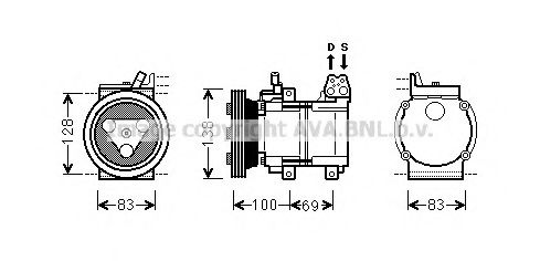 Компрессор кондиционера Hyundai/Kia 97701M3000