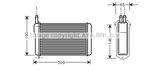 Радиатор печки AVA LA6009