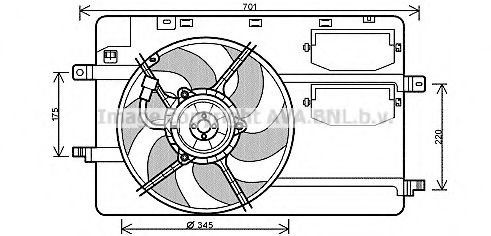 Вентилятор охлаждения двигателя AVA MC7506