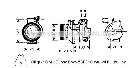 Компрессор кондиционера AVA MCK008
