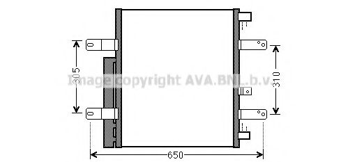 Радиатор кондиционера AVA ME5238D