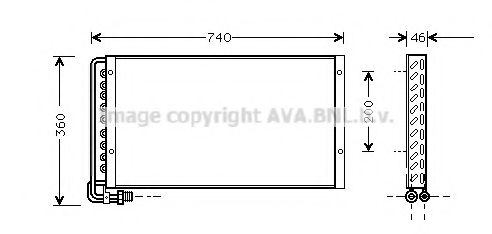 Радиатор кондиционера AVA MN5013